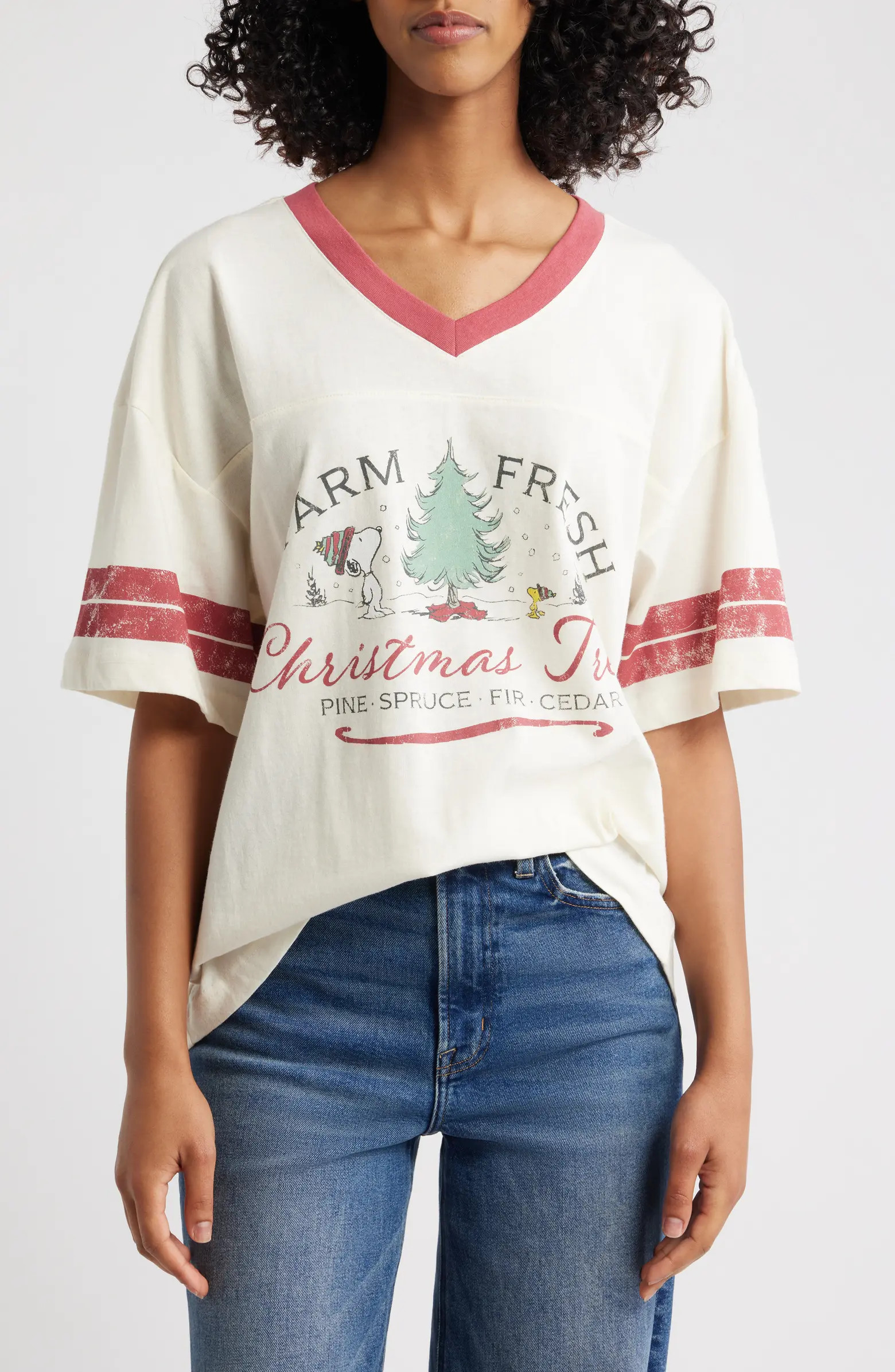 Peanuts® Christmas Tree Farm Cotton Graphic T-Shirt | Nordstrom