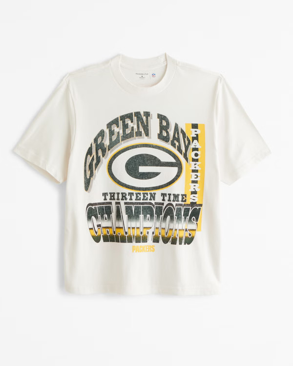 Men's Green Bay Packers Vintage-Inspired Graphic Tee | Men's Tops | Abercrombie.com | Abercrombie & Fitch (US)