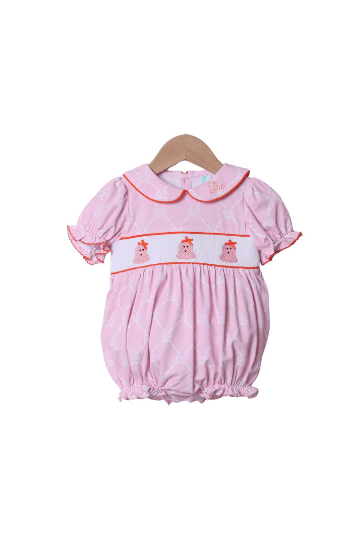 Smocked Pink Trellis Ghost Bubble | The Smocked Flamingo