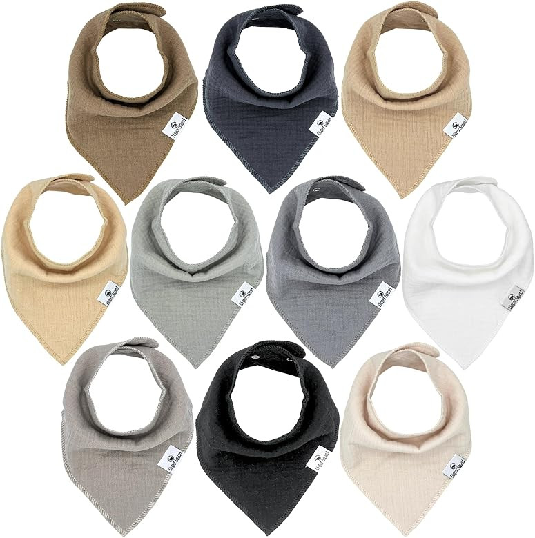 DiaperSquad's Baby Bibs for Drooling and Teething, Bibs for Boys, Baby Girl - Solid Cotton Baby D... | Amazon (US)