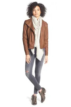 Marc New York by Andrew Marc Felix Stand Collar Leather Jacket | Nordstrom