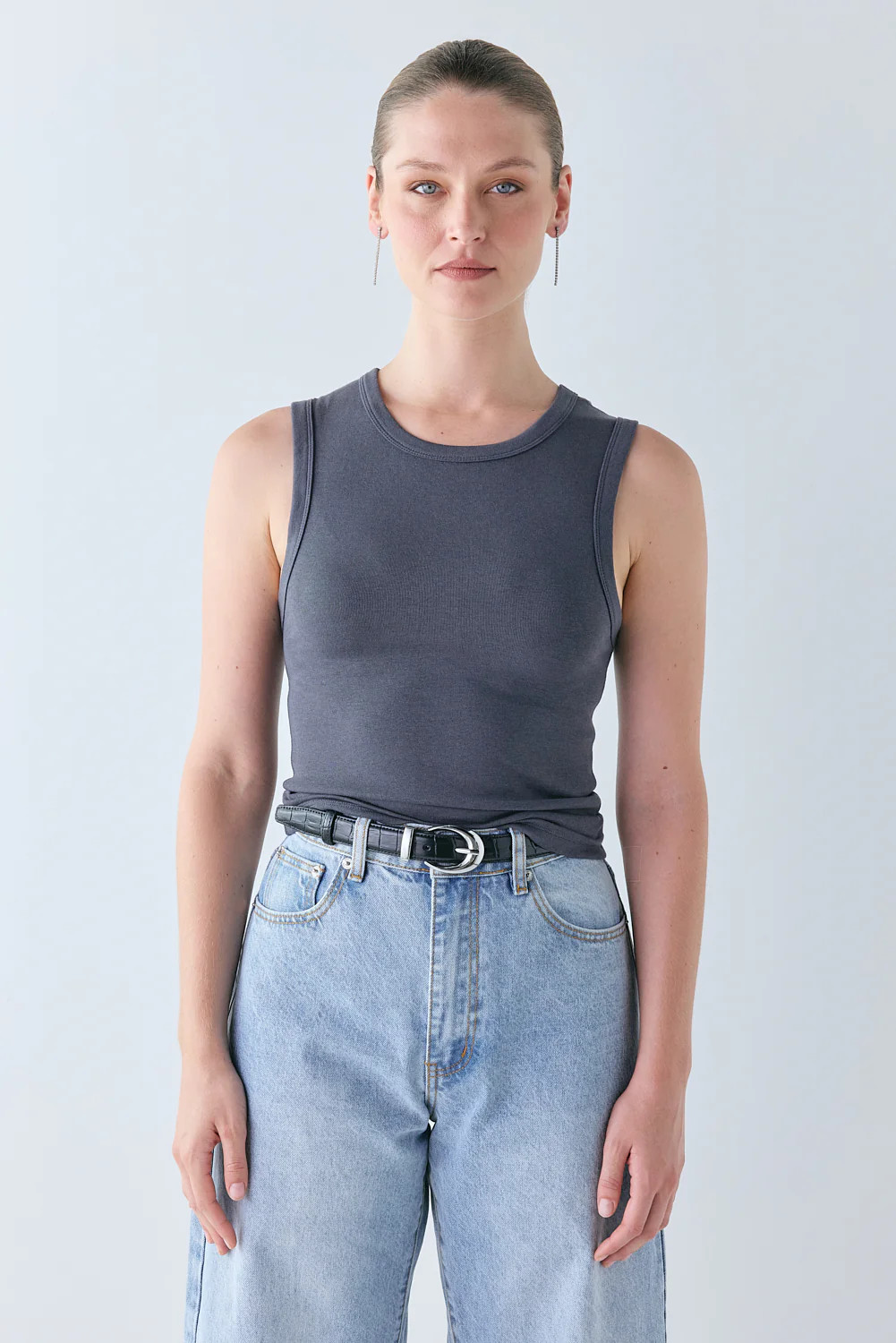 Mona Tank Charcoal | VRG Grl