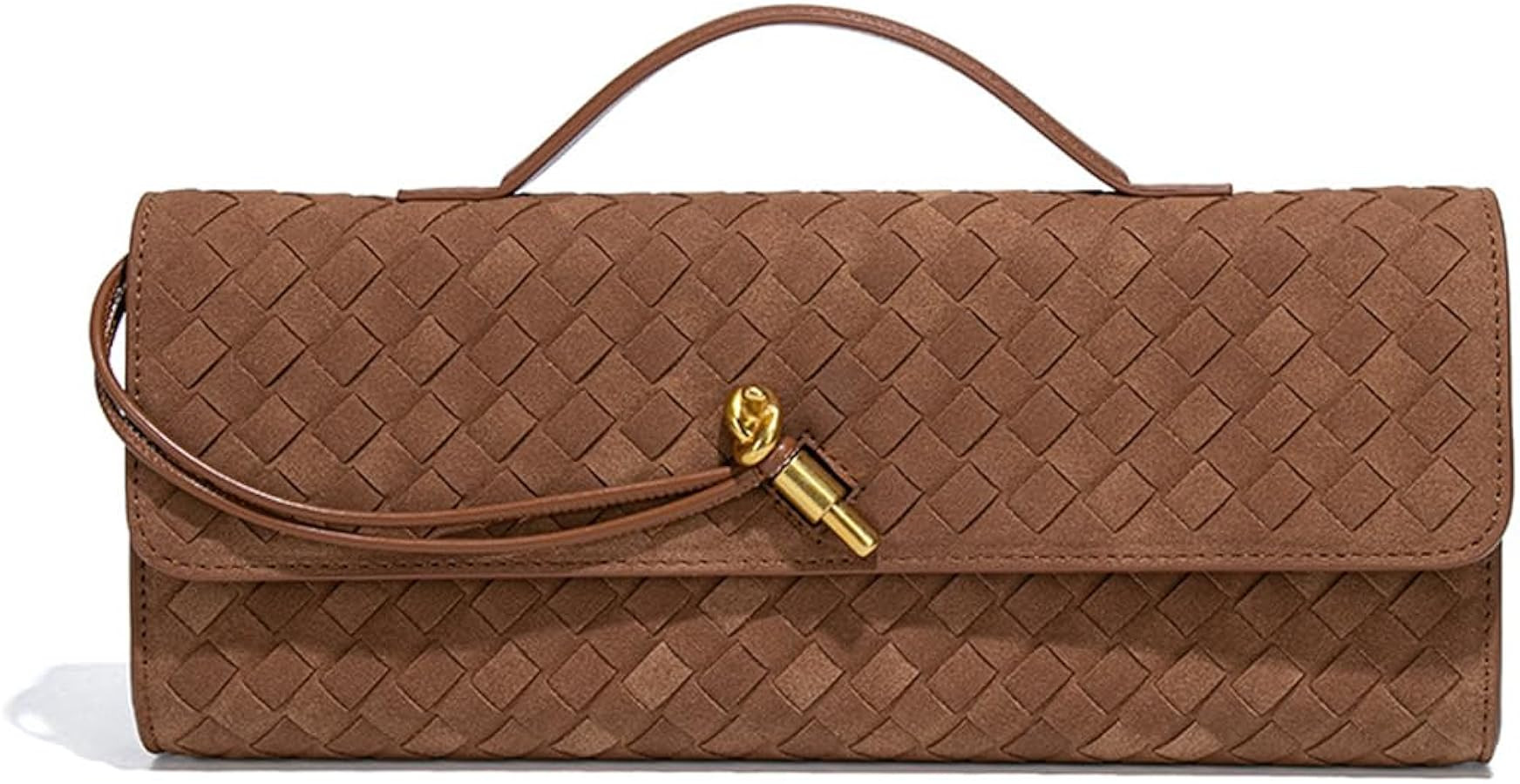 JYG Suede Woven Handbag for Women Trendy Evening Shoulder Bag Casual Clutch Purse Crossbody Satch... | Amazon (US)