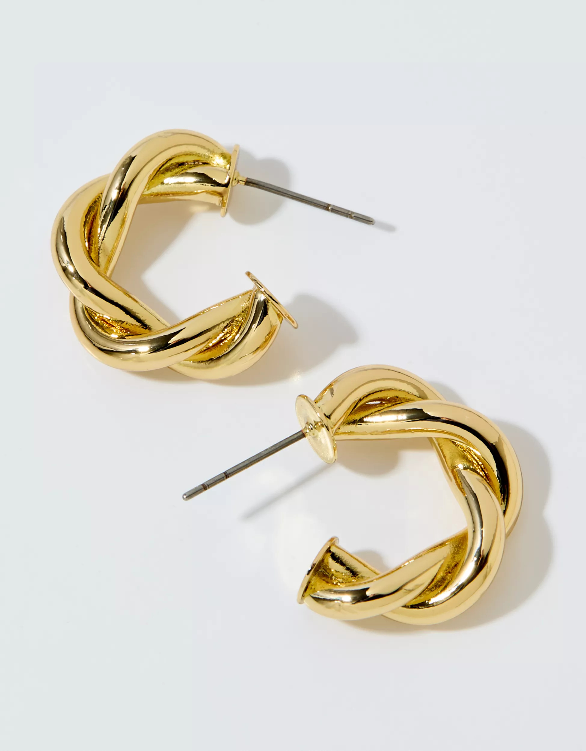 Aerie Chain Twist Hoop Earrings | Aerie