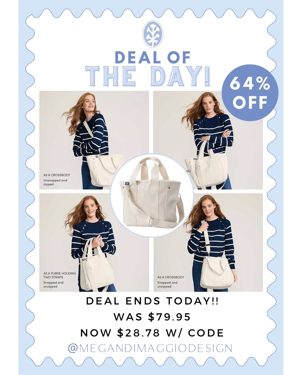 UNDER $30 🤯🙌🏻 for this large travel tote!! Use code: WAVES to score it for 64% OFF!! Hurry tho, sale ends today!

#LTKSaleAlert