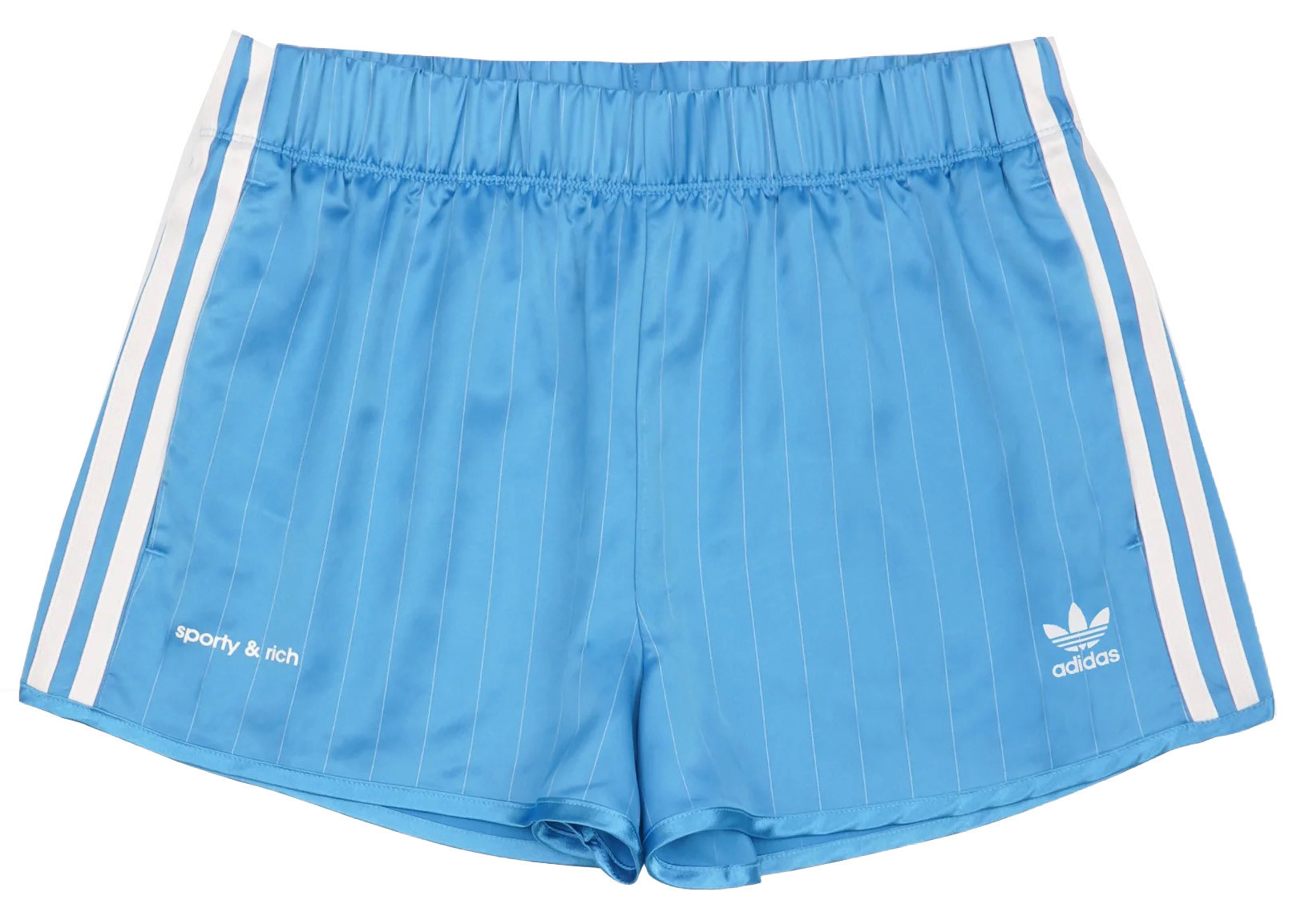 Women's Adidas Originals x Sporty & Rich Track Shorts in Baby Blue/Cream | StockX