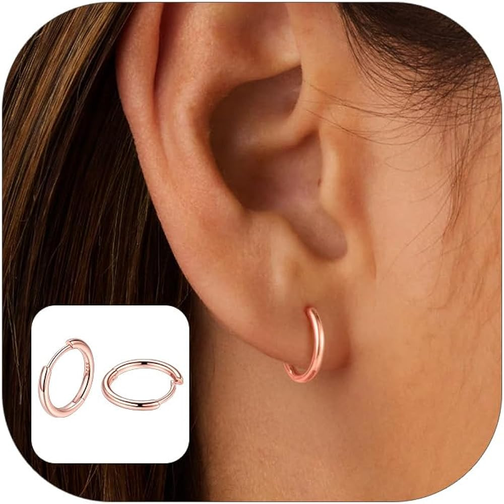 FaithHeart Sterling Silver Huggie Hoop Earrings for Women, Real S925 Hypoallergenic Lightweight S... | Amazon (US)