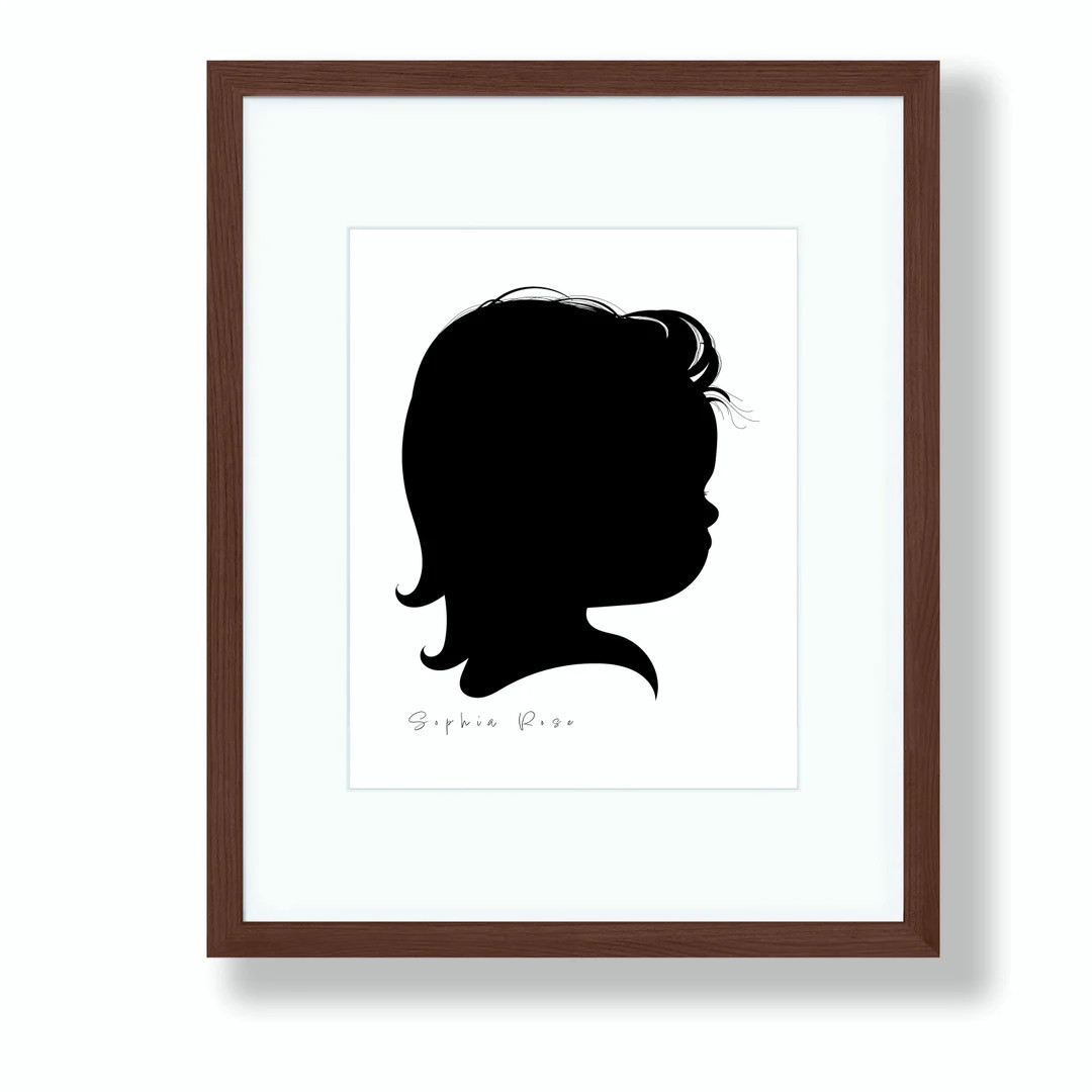 Custom Silhouette Drawing | Custom Nursery Wall Art | Digital Download Only | Profile Silhouette ... | Etsy (US)