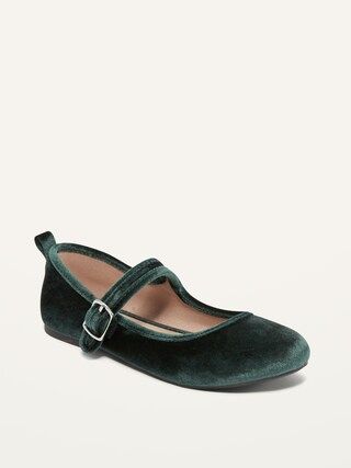 Velvet Mary Jane Ballet Flats for Girls | Old Navy (US)