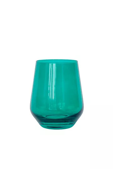 Estelle Colored Glass Stemless Wine Glass Set | Anthropologie (US)