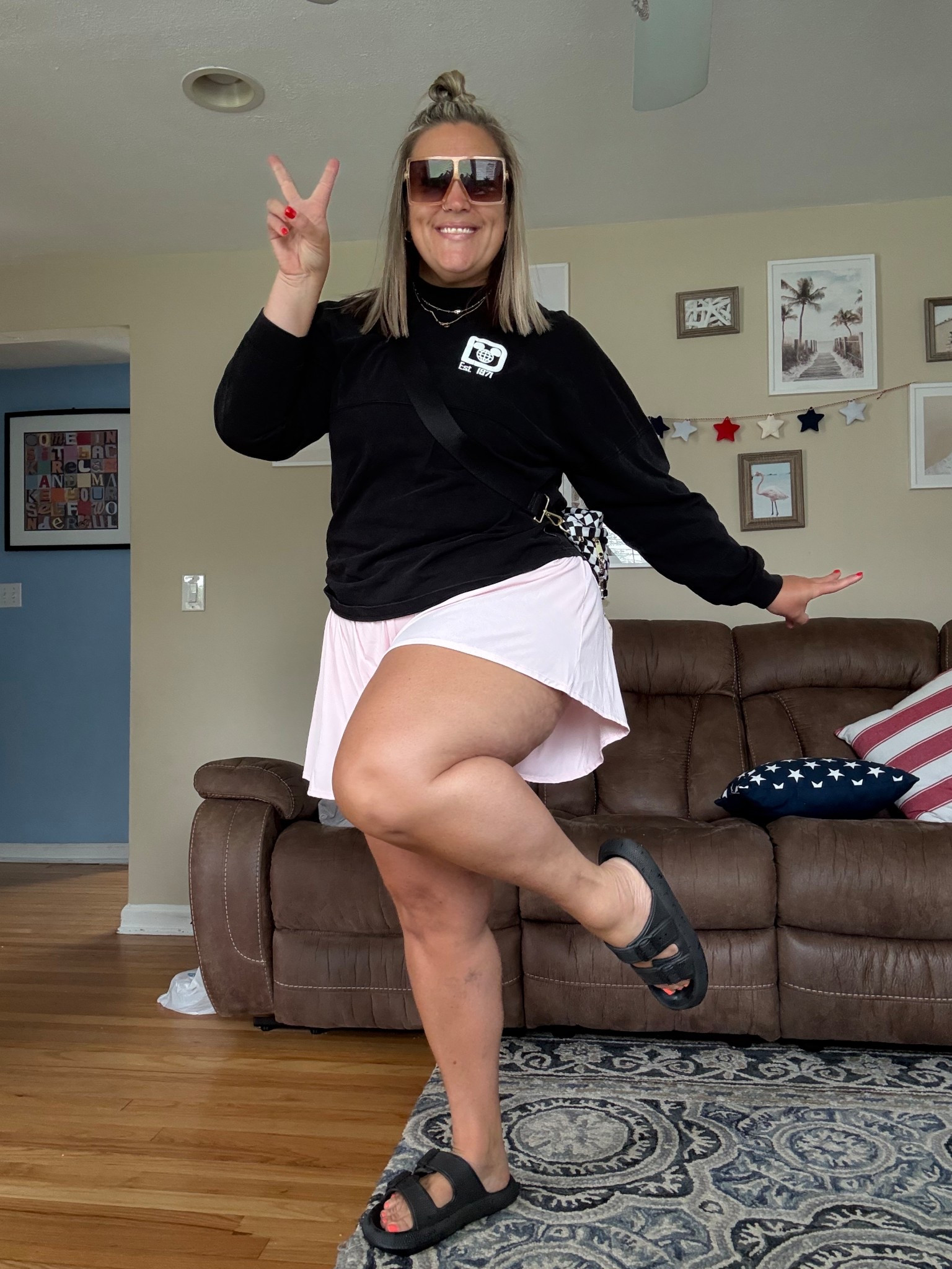 ✨ curvy girl OOTD✨

these flowy athletic crossover shorts were my favorite summer staple last year and I recently bought 2 more colors (so now I have 6 pairs 🙈: light pink, pink, navy, light blue, black, & charcoal). they’ve got built in bike shorts under the flowy layer and a pocket on the right hip.

slides are Rslides and not taggable on LTK but they’re like clouds!

#LTKPlusSize #LTKMidsize #LTKBeauty