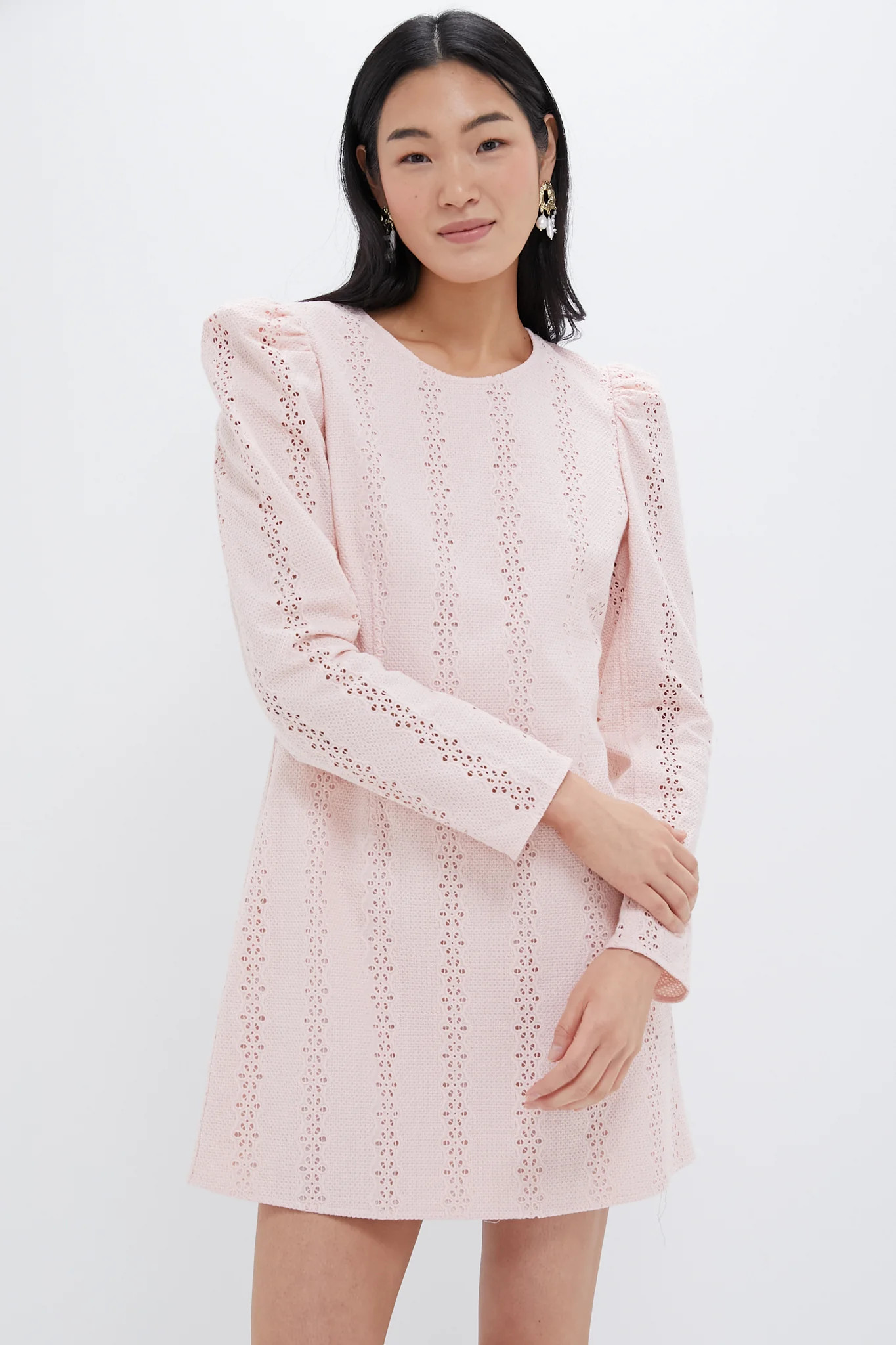 Pink Eyelet Domino Dress | Tuckernuck (US)
