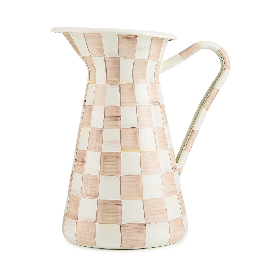 Mocha Check Large Practical Pitcher | MacKenzie-Childs