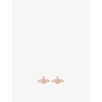 Vivienne Westwood Jewellery Mini Bas Relief diamante orb earrings, Women's, Silk/rose gold | Selfridges