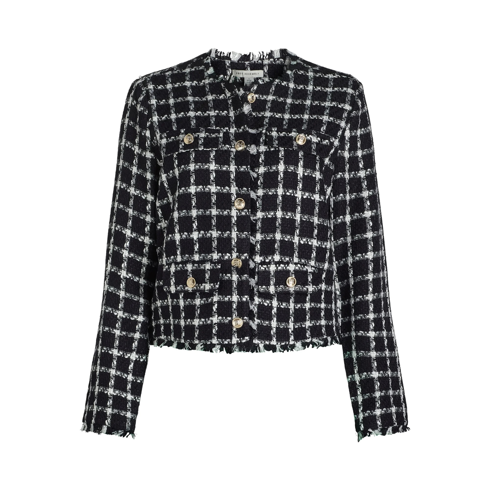 Free Assembly Women’s and Women's Plus Tweed Jacket, Sizes XS-4X | Walmart (US)
