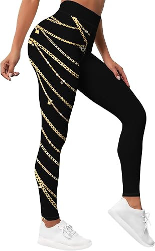 PAGYMO Printed Leggings for Women Crazy High Waisted Running Yoga Pants | Graphic print, cute cra... | Amazon (US)