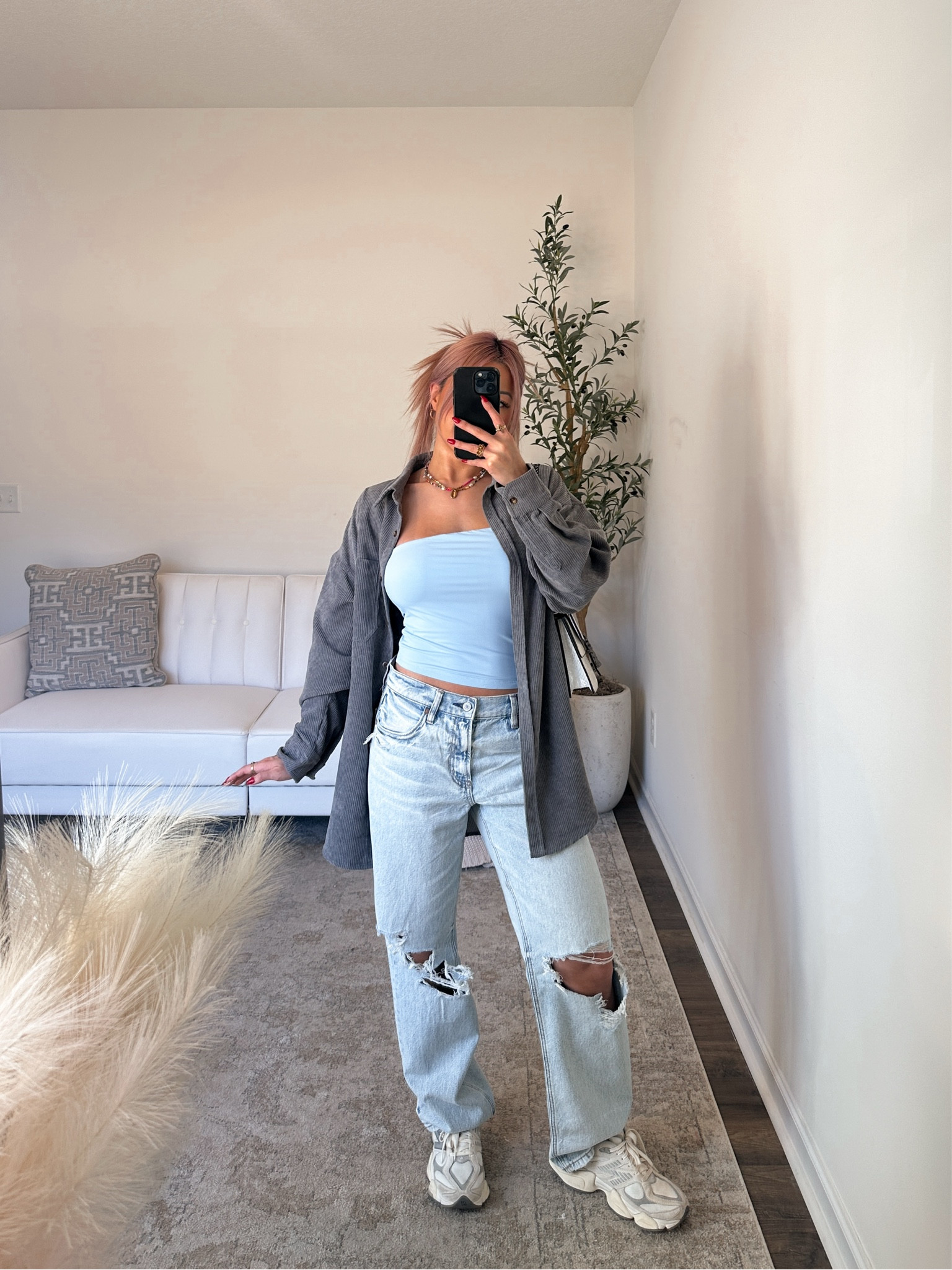 Outfit details below! Ordered the jeans 1-2 sizes up for a extra loose casual fit ✨ top is so soft and flattering- I’d do TTS or size down if between sizes 

#LTKSaleAlert #LTKSeasonal #LTKFindsUnder50