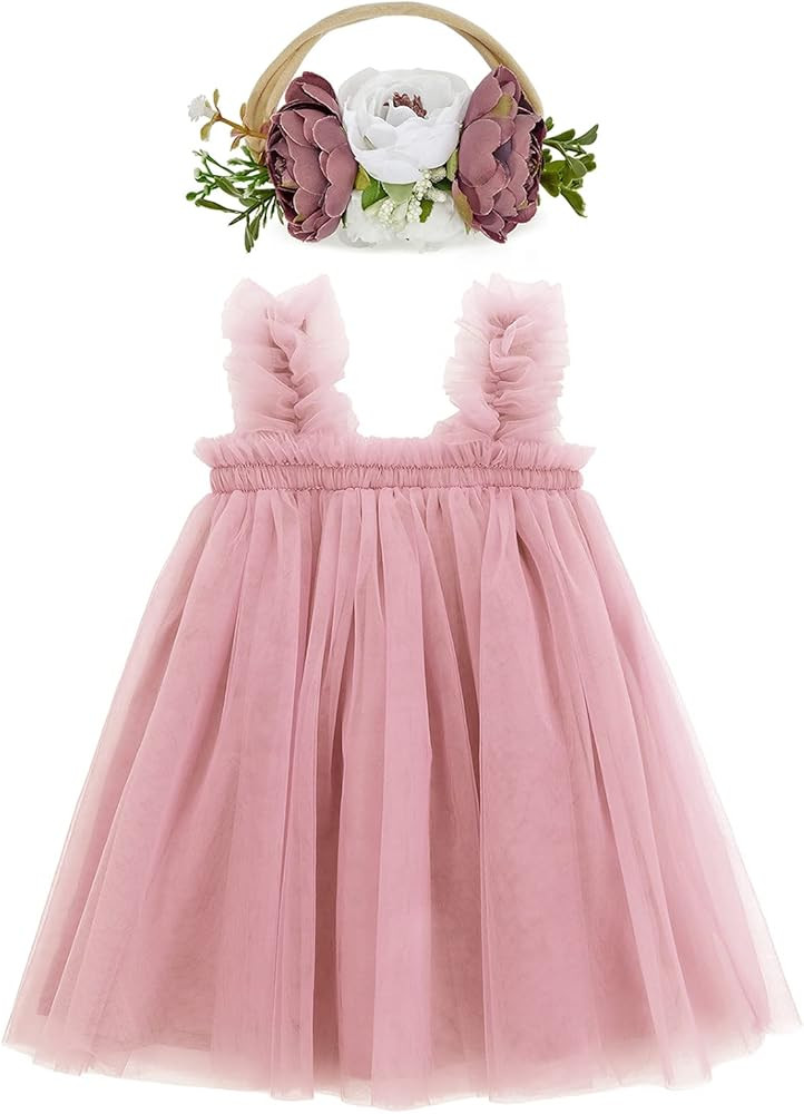 Century Star Baby Girl Dresses First Birthday Outfit Girl 1st Birthday Girl Outfit Baptism Toddle... | Amazon (US)