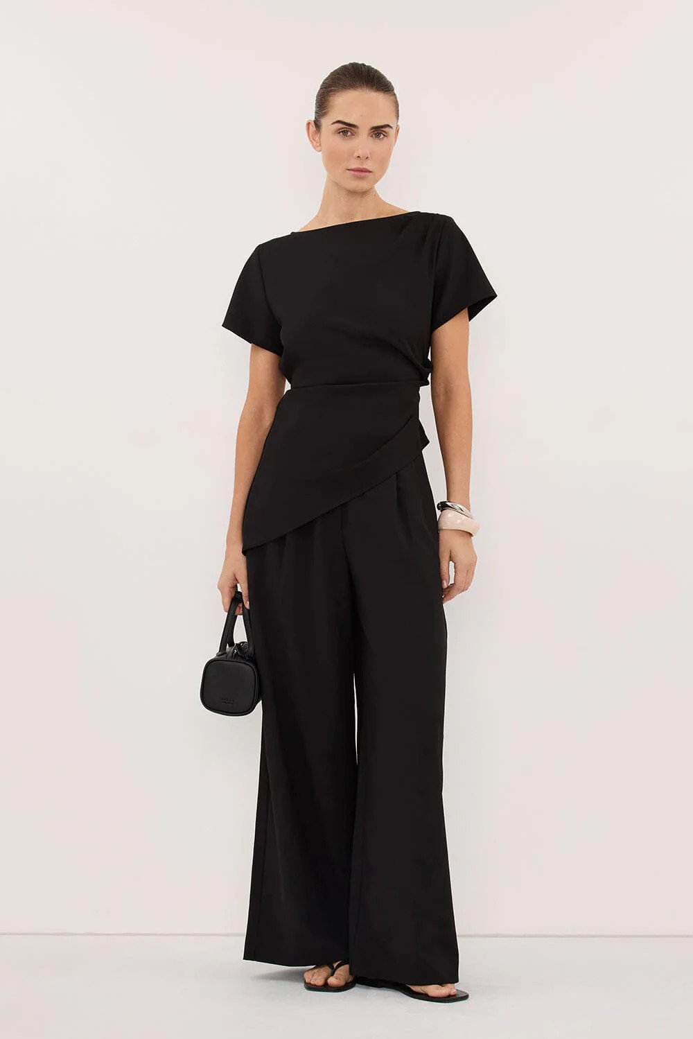 PARKER BLACK ASYM TOP | DISSH