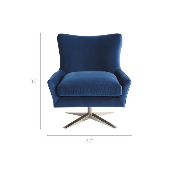 Everette Blue 31-Inch Chair | Bellacor