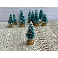 Miniature Christmas Tree 1.5 Inch, Accessory For Fairy Garden, Craft Supply, Minis, Miniature Sisal Bottle Brush Tree, Tiny Trees | Etsy (US)