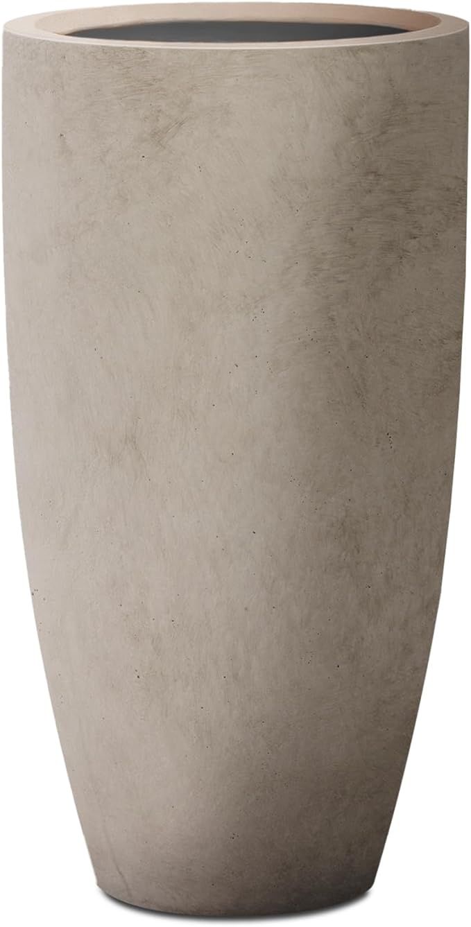 Kante 23.6" H Weathered Concrete Finish Concrete Tall Planters Large Outdoor Indoor Decorative Pl... | Amazon (US)