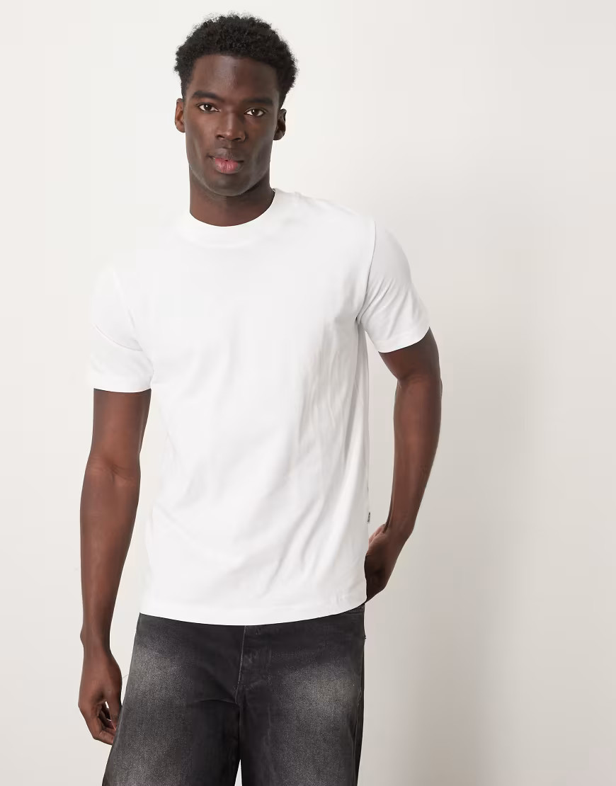 Selected 100% cotton oversized heavyweight t-shirt in white | ASOS (Global)