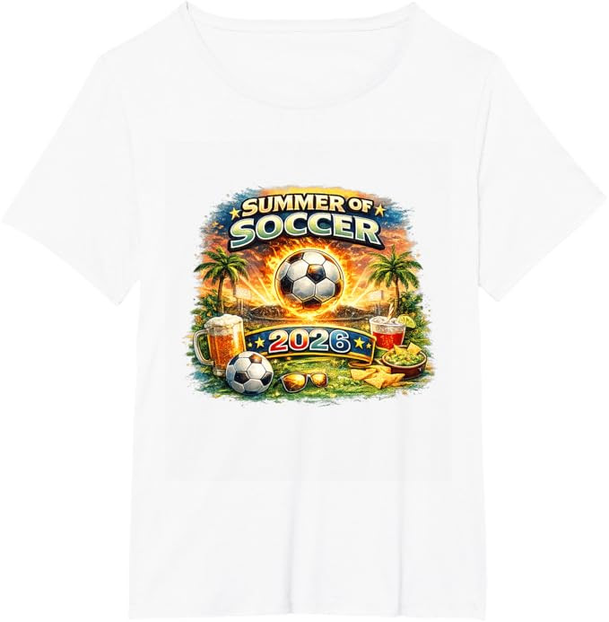 Summer of Soccer 2026 Fan Football Game Day Tropical T-Shirt | Amazon (US)