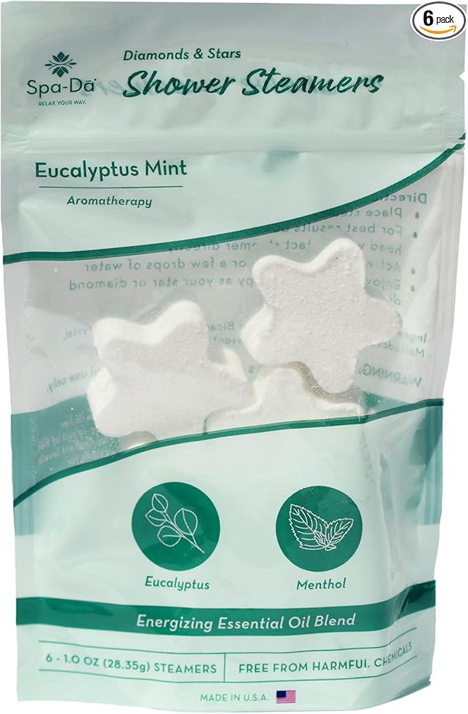 Spa-Da Shower Steamers | Invigorate Morning Showers with Aromatherapy | 6-Pack Shower Bombs Made ... | Amazon (US)