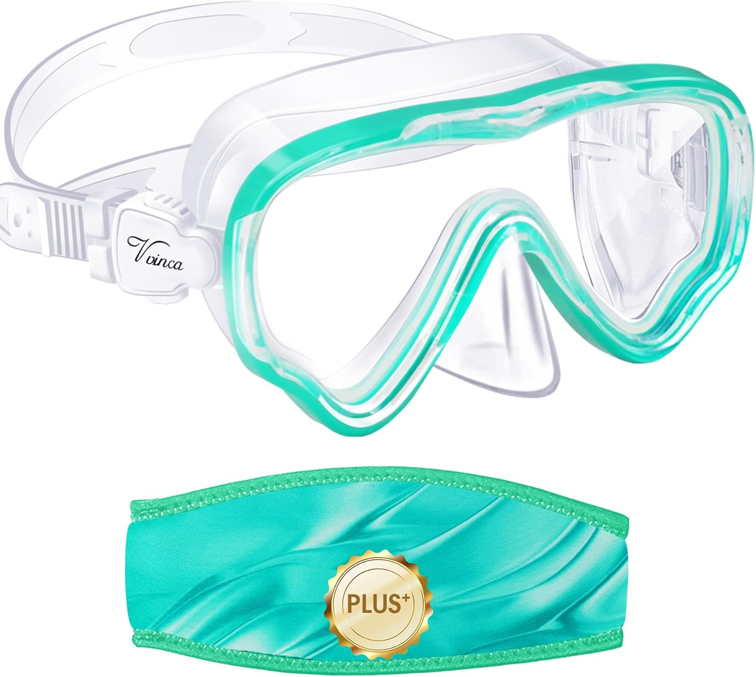 Vvinca Kids Goggles Snorkel Mask Diving Mask Swim Mask Swimming Goggles with Nose Cover and Straps C | Amazon (US)