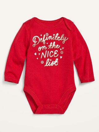 Unisex Graphic Long-Sleeve Bodysuit for Baby | Old Navy (US)