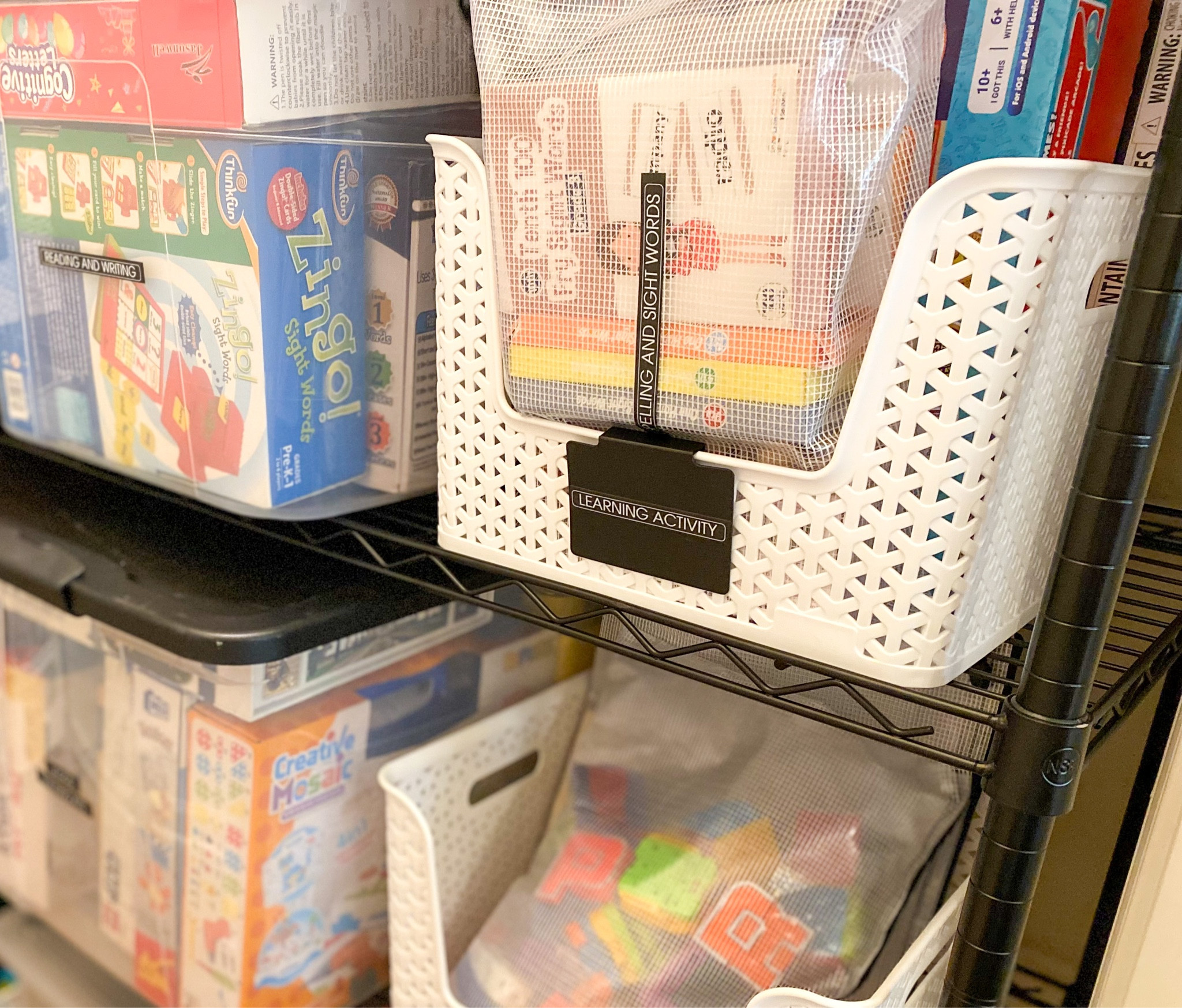 All week long we are talking about how to organize KID SPACES! 🧸🎨⚾️

Summer is almost here and the kids are almost out of school. If you have kids, your house is about to be a lot louder after next week, and probably a little messier too! It's time to tidy up those kid spaces and make sure you have a plan in place to keep the chaos at bay. (If you want some help, you know we love to cut the chaos!)

This week we'll share some of our favorite tips and tricks that you can try around your own home, as well as the products that we would consider ESSENTIAL to keeping kids stuff organized. 

First tip: These zipper bags work great for board games that have lost their boxes, puzzle pieces, arts and crafts supplies, or other smaller items that you'd like to keep together. And these open front baskets allow kids to easily reach in and grab the items they're looking for. 

Be sure to check out our story today for our Target Tuesday finds with a ⭐️ SPECIAL GUEST STAR ⭐️