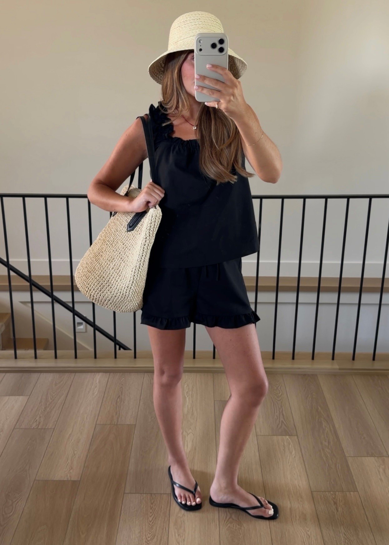 Loving this ruffle set! Wearing a size S in the top and bottoms.