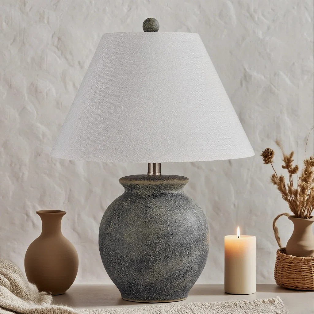Usmaan 21" High Distressed Ceramic Table Lamp | Wayfair North America