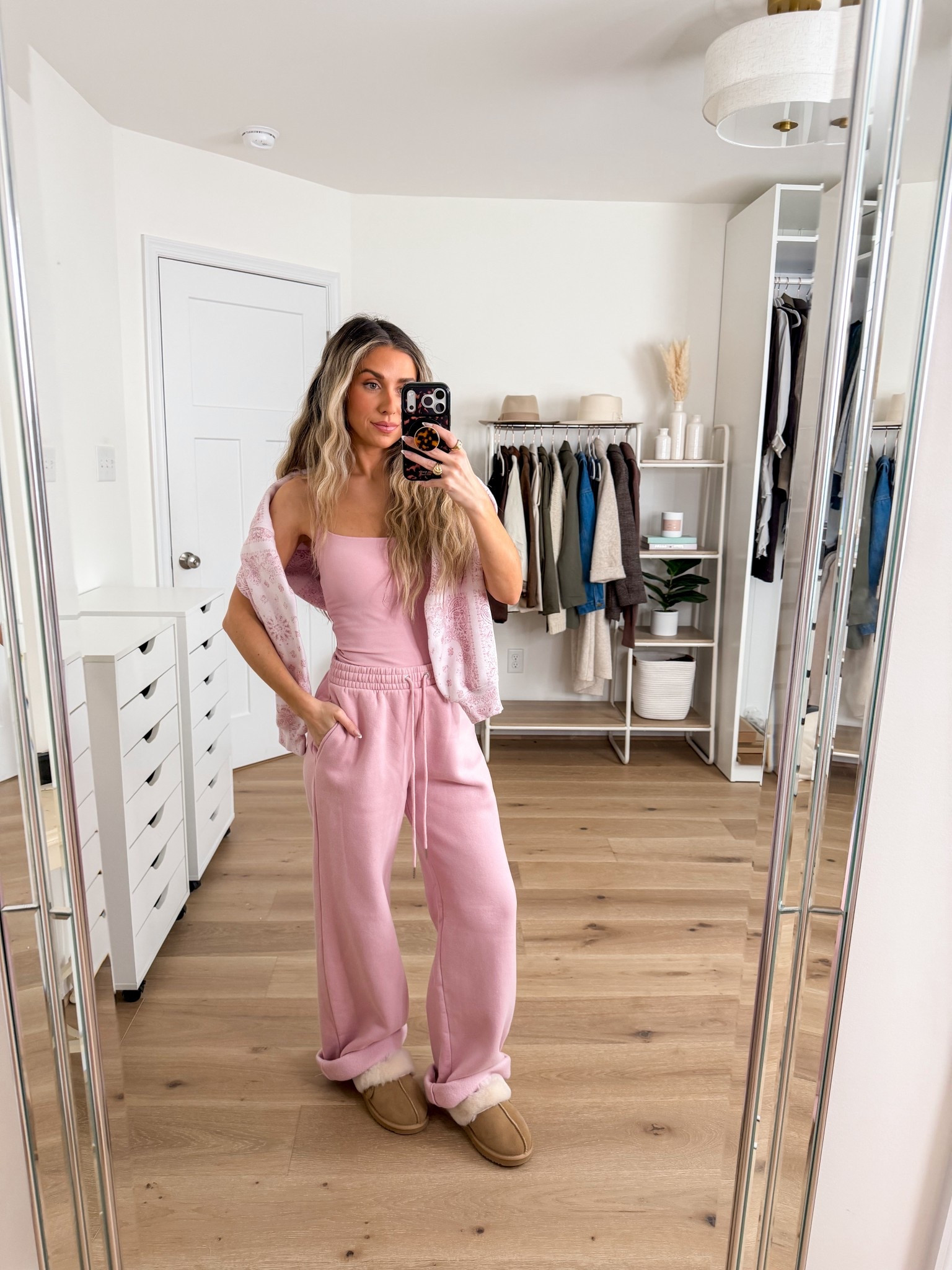 Cozy but polished matching lounge set from Abercrombie 
+ sweatshirt: small
+ top: xs
+ sweatpants: xs 

#LTKFindsUnder100 #LTKdayinmylife #LTKFindsUnder50