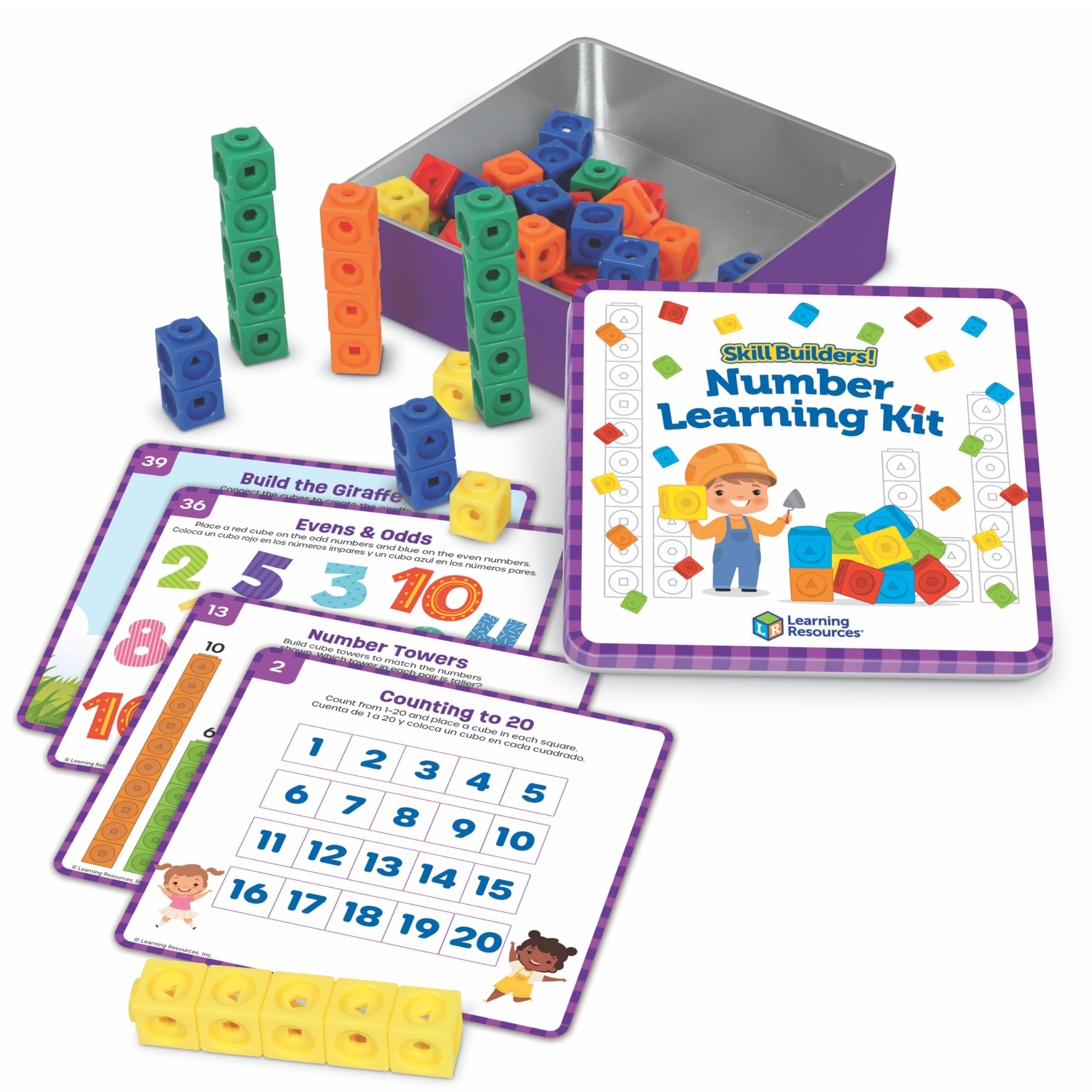 Learning Resources Skillbuilders Numbers Learning Kit, Math Manipulatives, Linking Cubes, Homesch... | Amazon (US)
