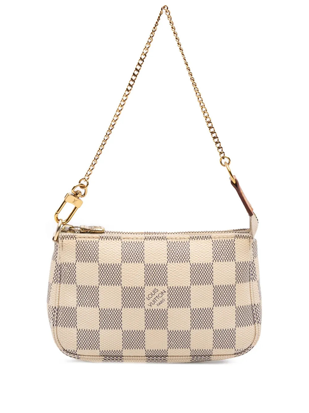 Louis Vuitton Pre-Owned 2019 Damier Azur Mini Pochette Accessoires handbag - White | Farfetch Global