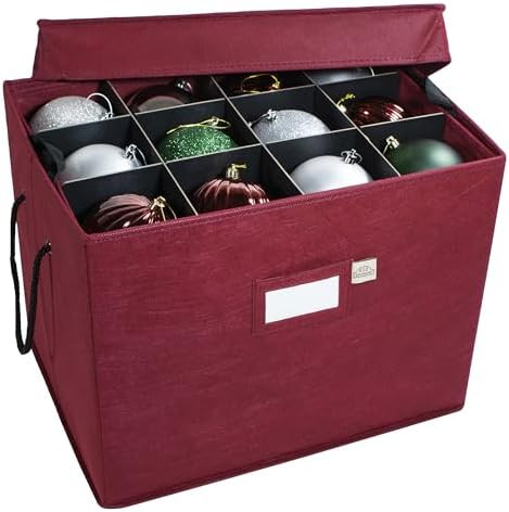 612 Vermont Christmas Ornament Storage Box with Adjustable Acid-Free Dividers, 3 Removable Trays ... | Amazon (US)