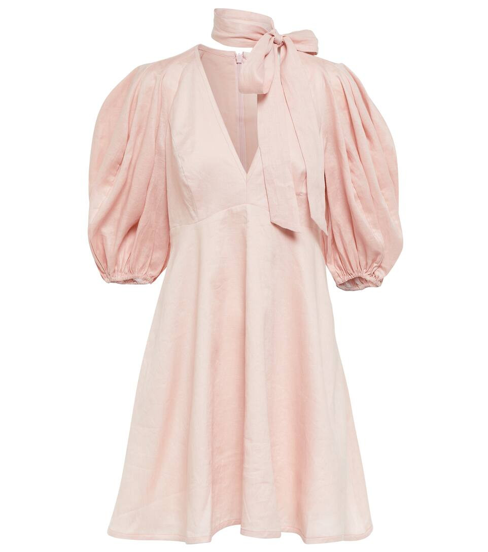 Dancer tie-neck linen minidress | Mytheresa (US/CA)