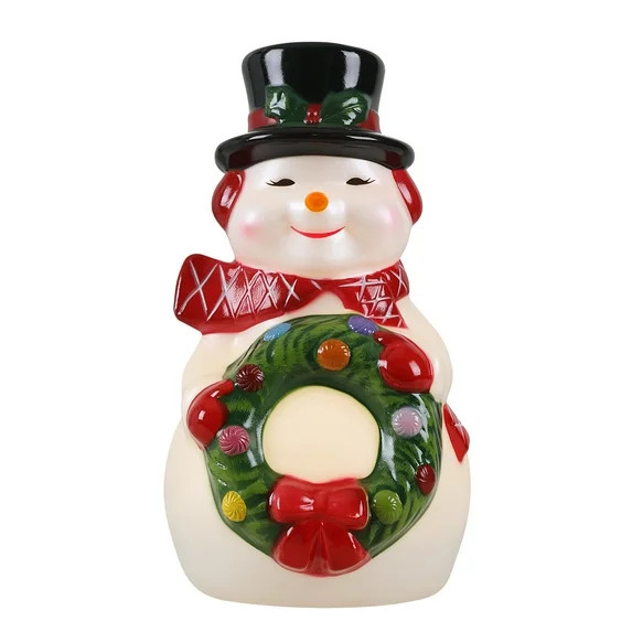 Mr. Christmas Decorative 12" Snowman Blow Mold, white | Walmart (US)