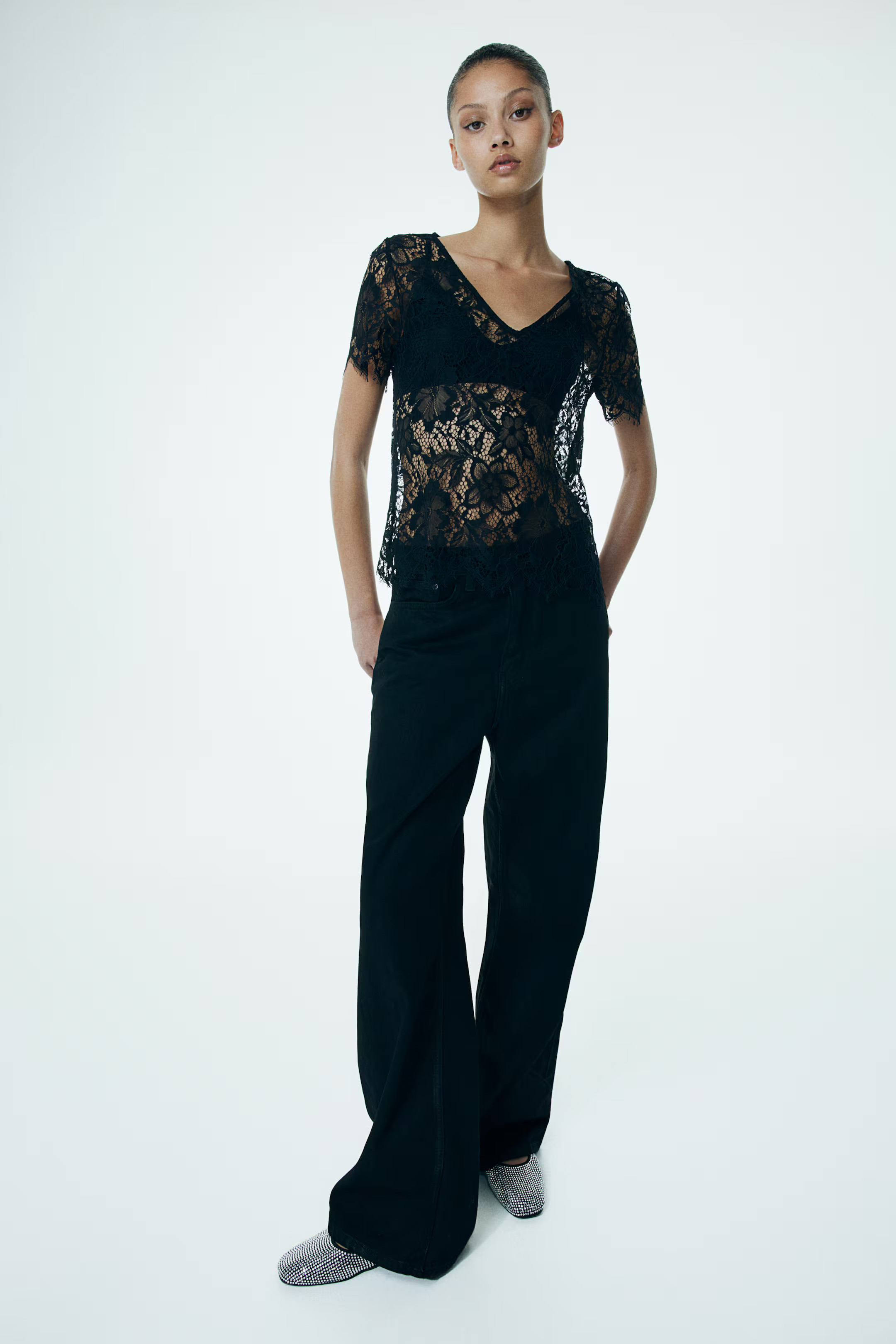 Lace T-Shirt | H&M (US + CA)