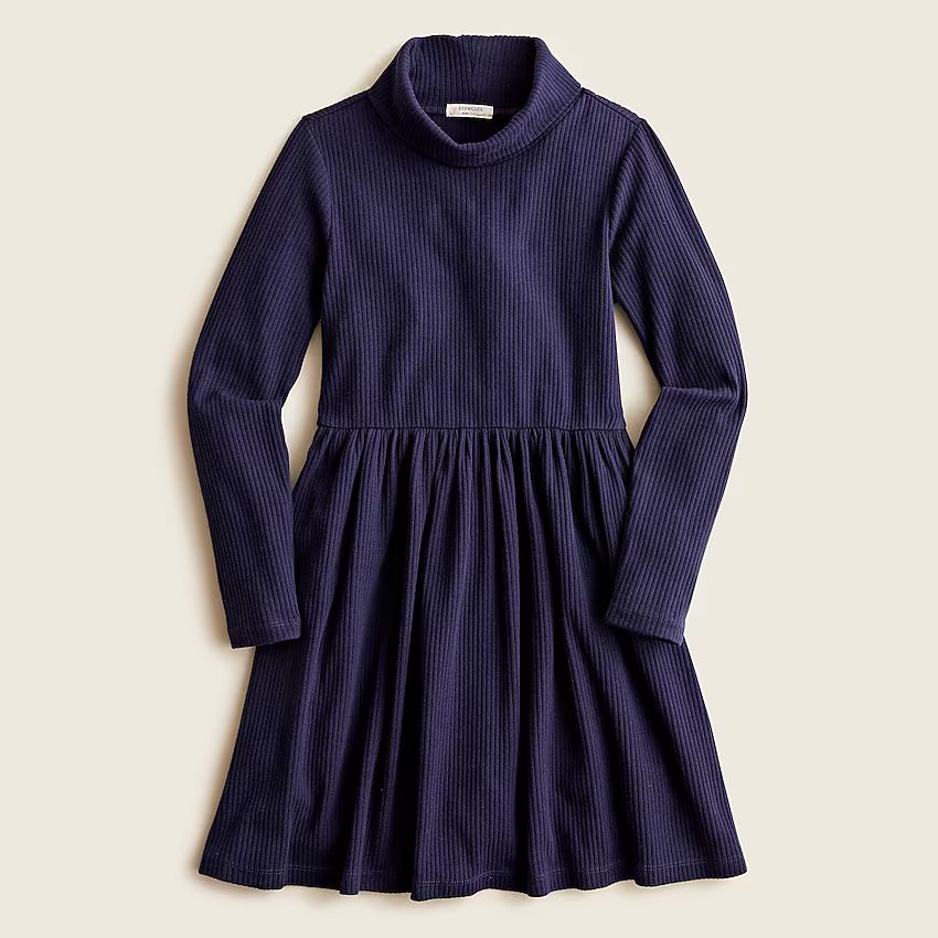 Girls' ribbed turtleneck dress | J.Crew US