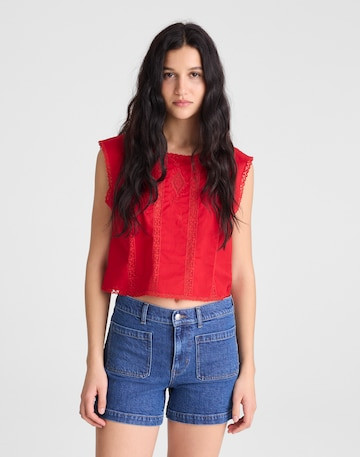 Embroidered Lace-Insert Top | Madewell
