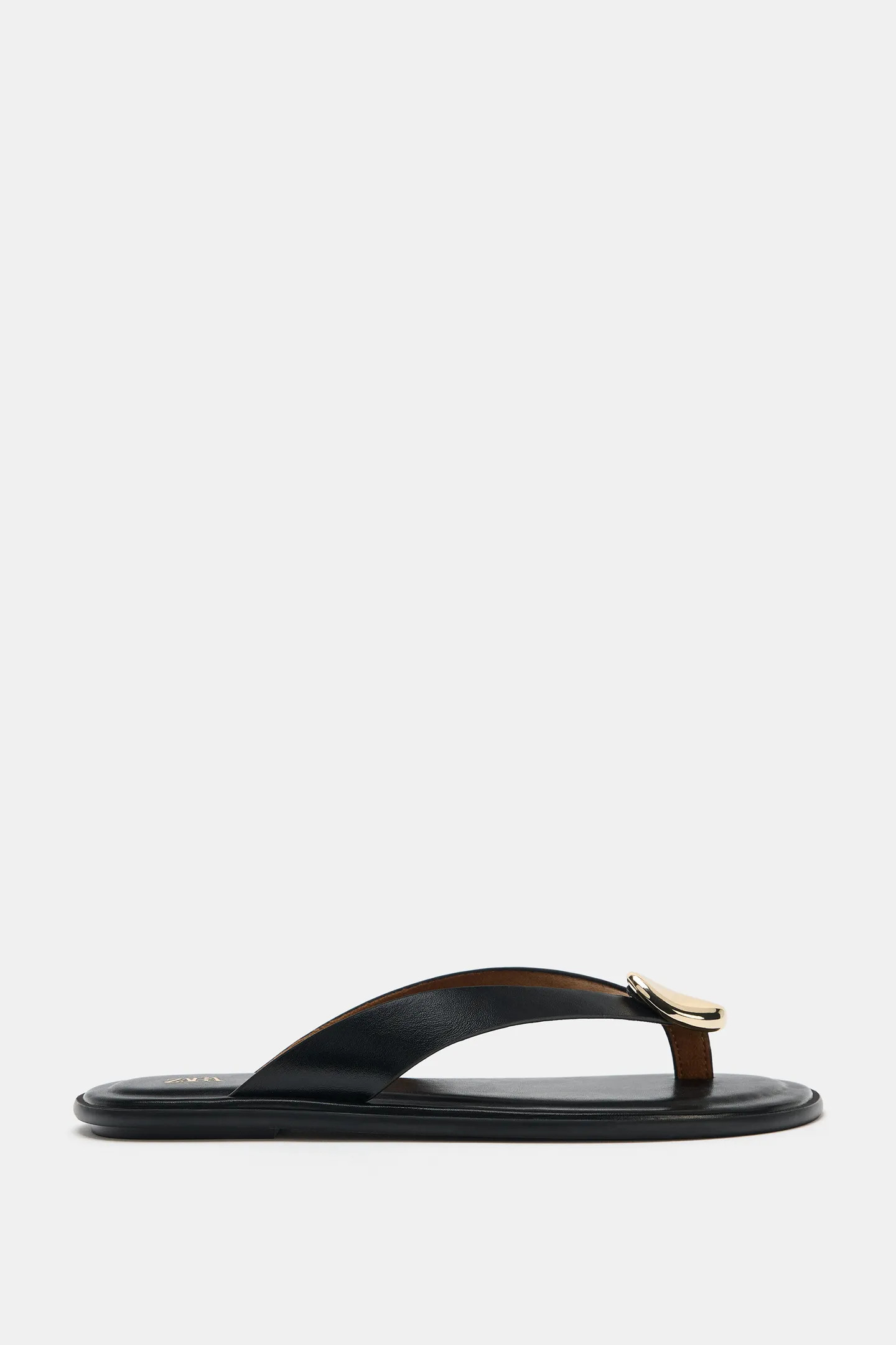 FLAT SANDALS WITH METAL DETAIL | Zara UK