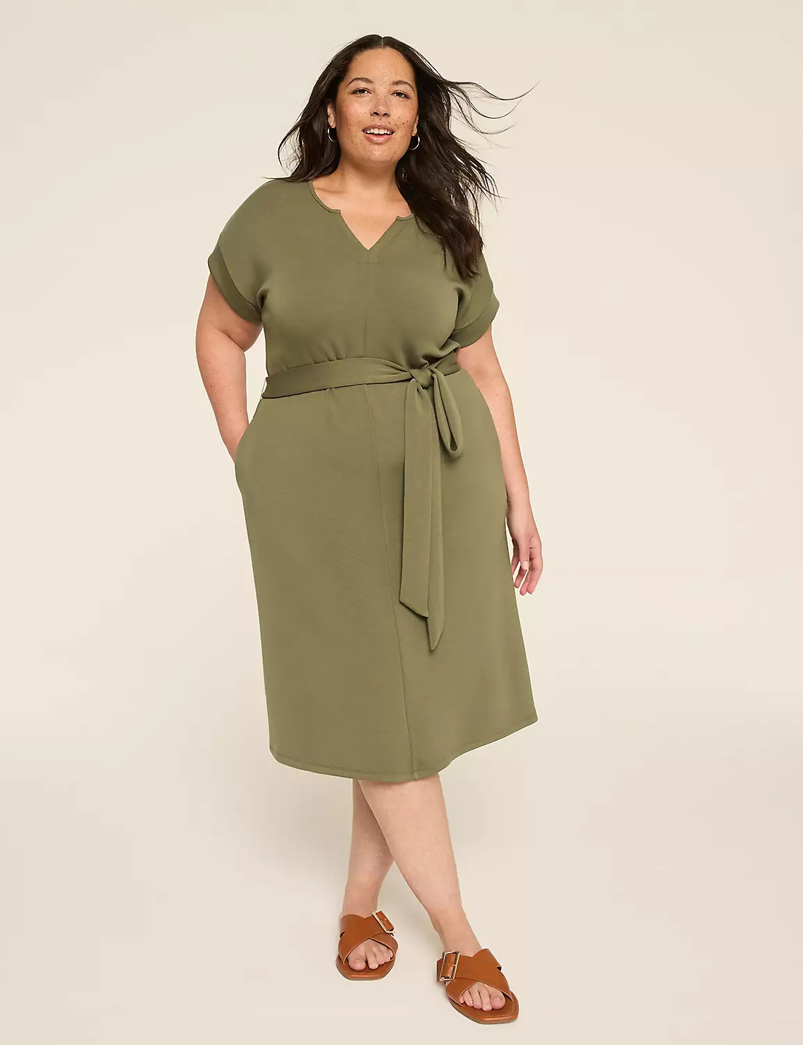 Journey Notch-Neck Dolman-Sleeve Dress | LaneBryant | Lane Bryant (US)