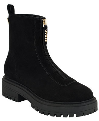 Women's Syyan Front Zip Lug Sole Booties | Macy's