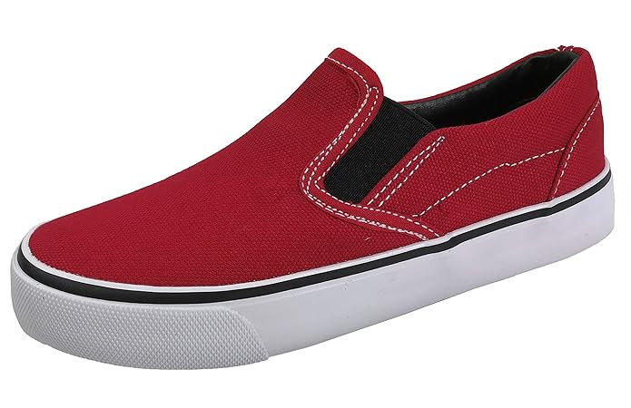 Kid's Classic Slip On Canvas Sneaker Tennis Shoes | Amazon (US)