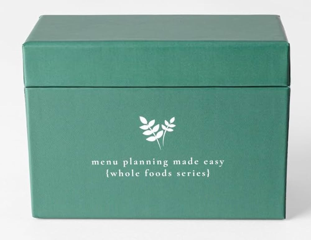 Meal Planner with 72 Recipe Cards (Whole Foods Menu) - Weekly Menu Planner | Sturdy Recipe Box | ... | Amazon (US)