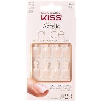 KISS Salon Acrylic Nude French False Nails - Breathtaking - 28ct | Target