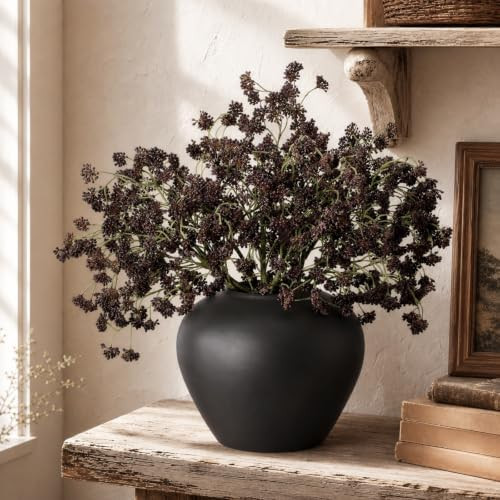 Thiccywoov Fall Faux Berry Stems, 6 Pcs, Plum, 16 Inch | Plastic Artificial Branches Sedum Berry ... | Amazon (US)